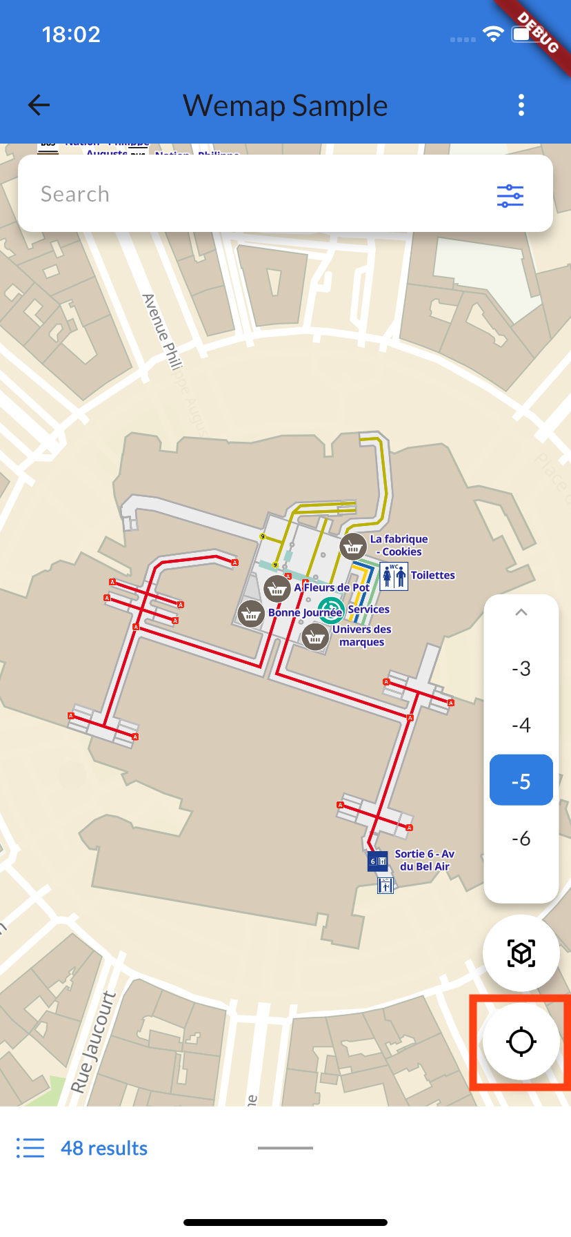 User Location Button